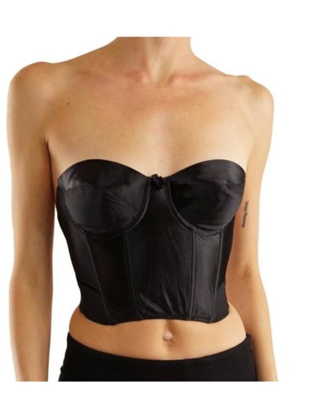 VICTORIA'S SECRET Vintage Y2K Cropped Satin Bustier Top Size 34B